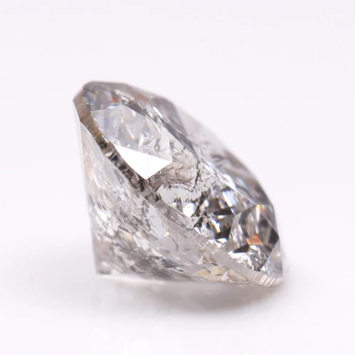Round Brilliant Cut Salt And Pepper Natural Diamond