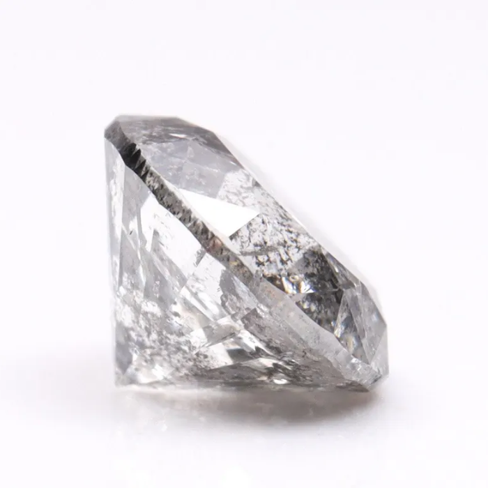 Round Brilliant Cut Salt And Pepper Natural Diamond