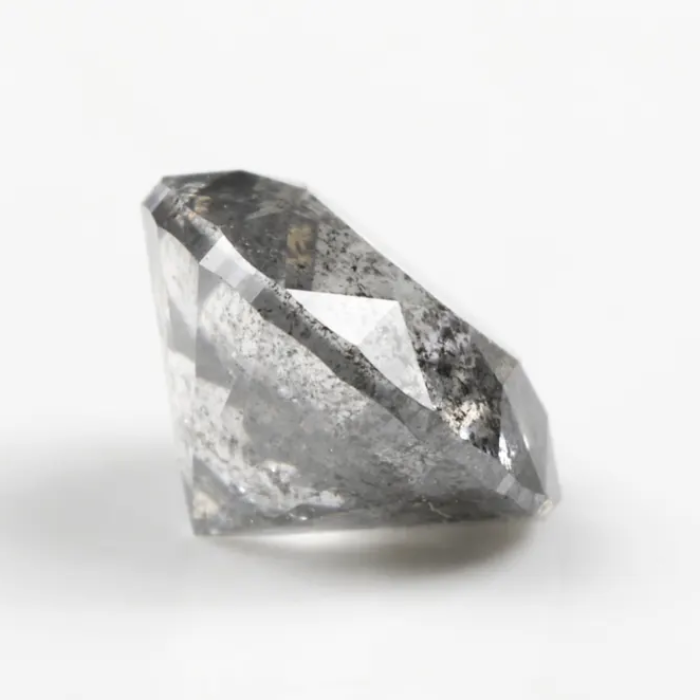 Round Brilliant Cut Salt And Pepper Natural Diamond