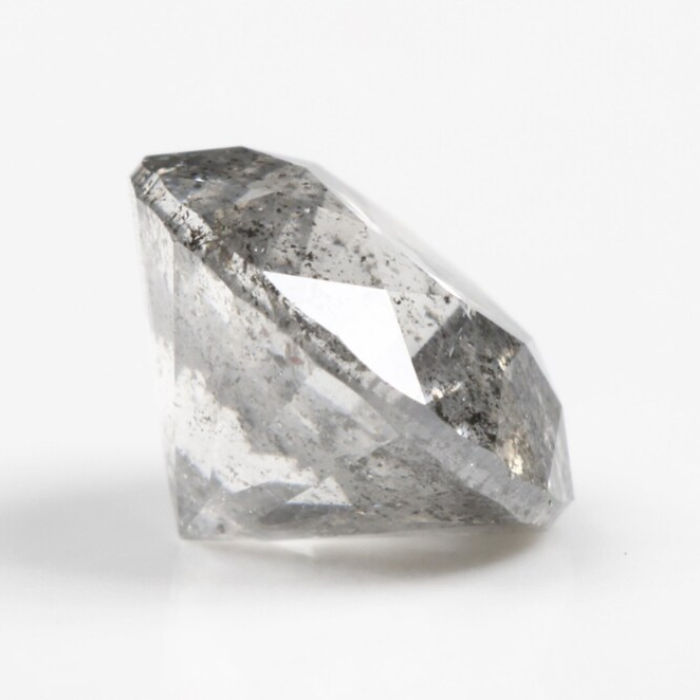 Round Brilliant Cut Natural Salt And Pepper Diamond