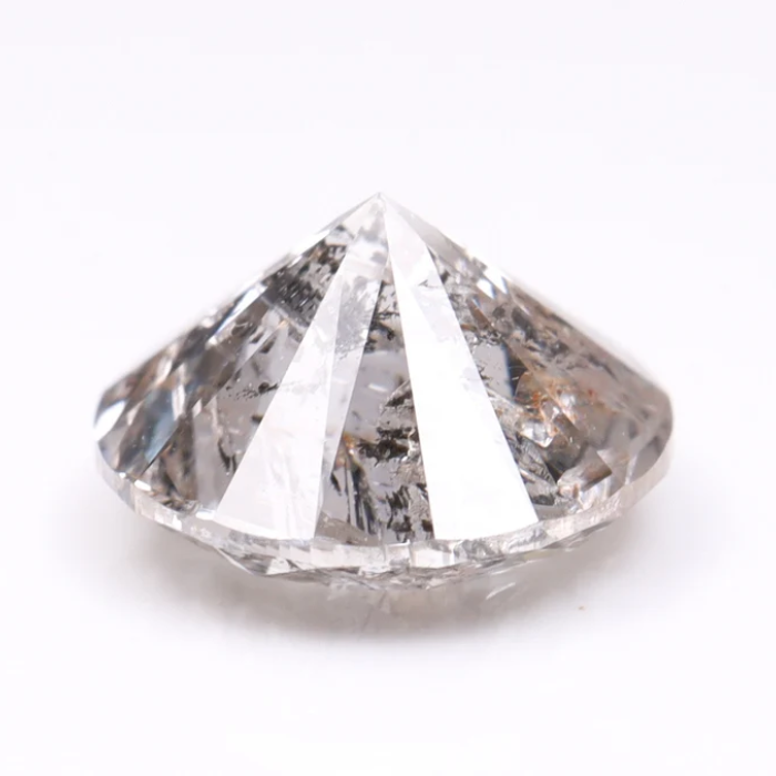 Round Brilliant Cut Salt And Pepper Natural Diamond