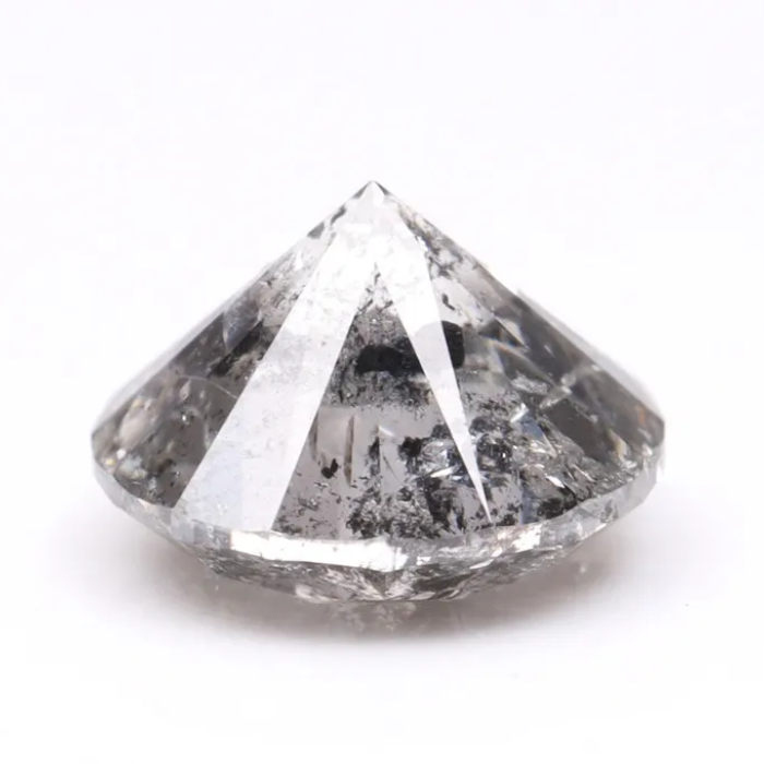Round Brilliant Cut Salt And Pepper Natural Diamond