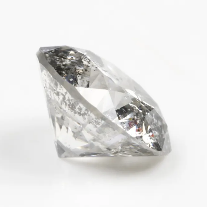 Round Brilliant Cut Natural Salt And Pepper Diamond