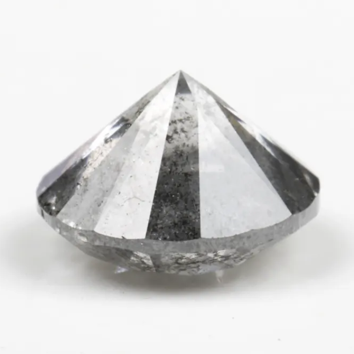 Round Brilliant Cut Salt And Pepper Natural Diamond