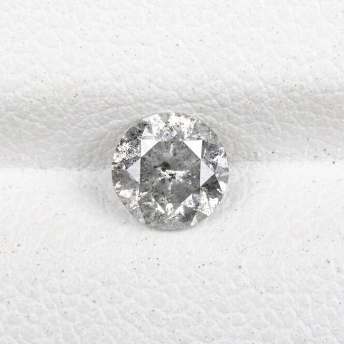 Round Brilliant Cut Natural Salt And Pepper Diamond