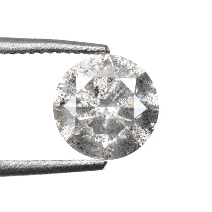 Salt And Pepper Round Brilliant Cut Diamond
