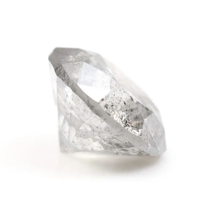 Salt And Pepper Round Brilliant Cut Diamond