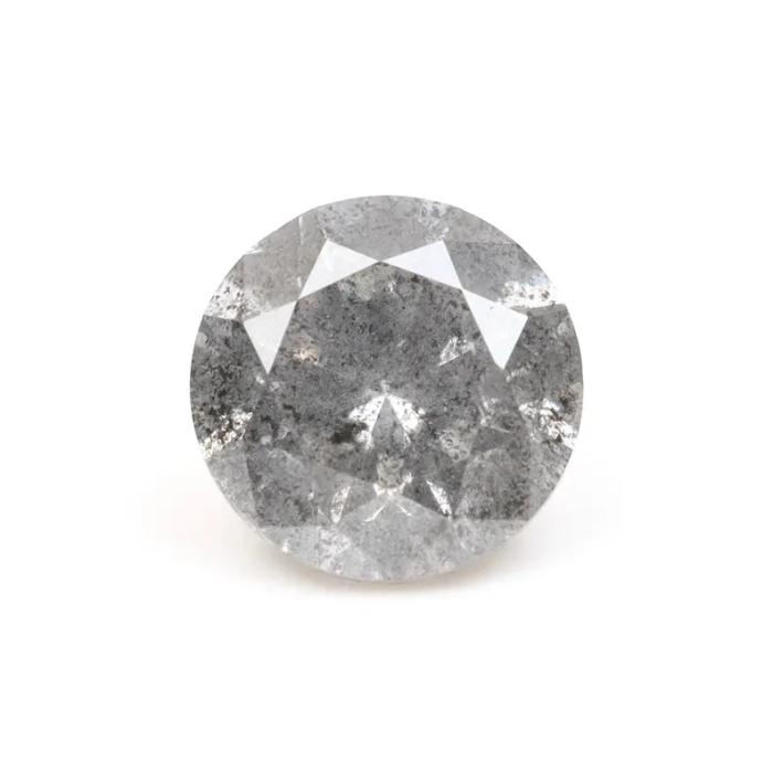 Salt And Pepper Round Brilliant Cut Diamond