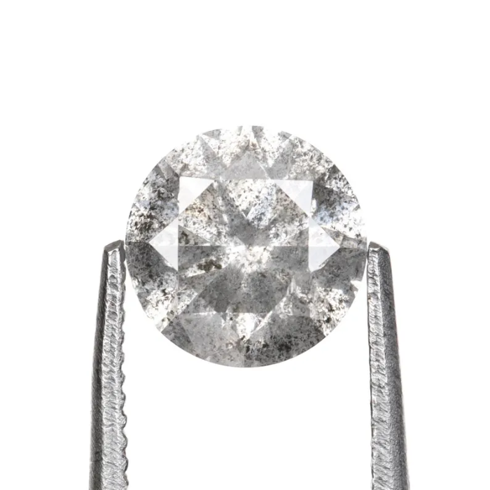 Salt And Pepper Round Brilliant Cut Diamond