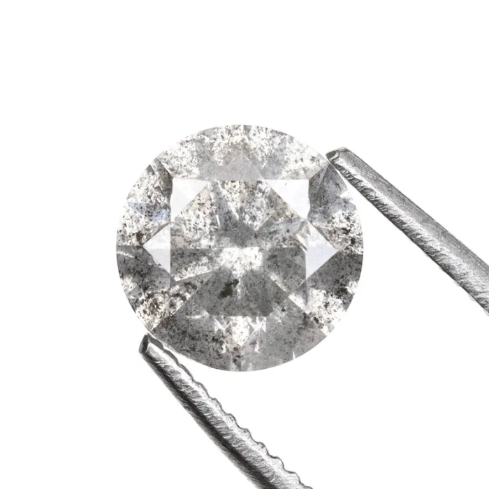Salt And Pepper Round Brilliant Cut Diamond