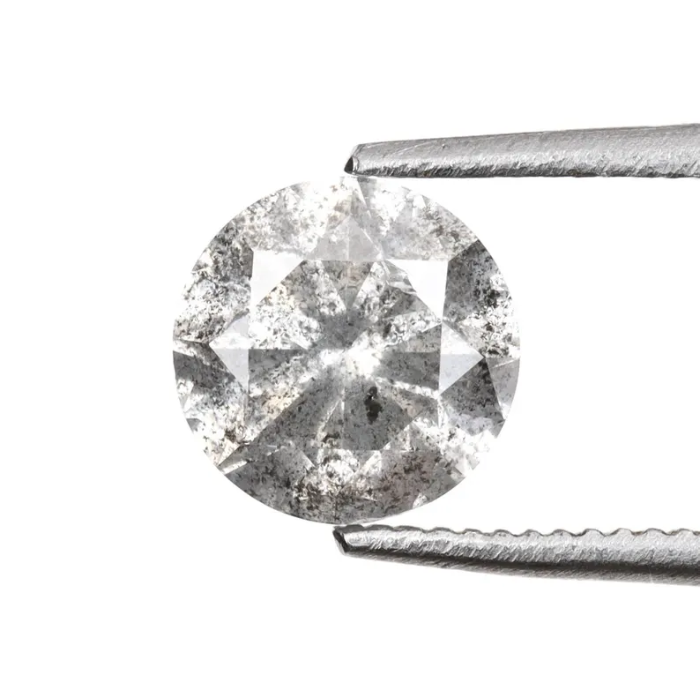 Salt And Pepper Round Brilliant Cut Diamond