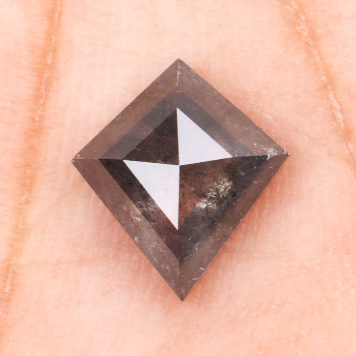 Salt And Pepper Kite Cut Diamond
