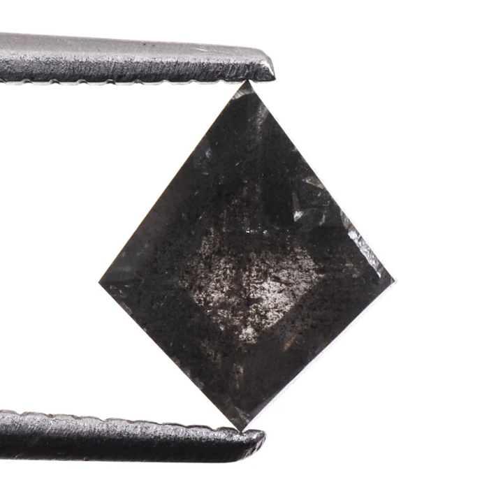 Salt And Pepper Kite Cut Natural Earth Mined Diamond