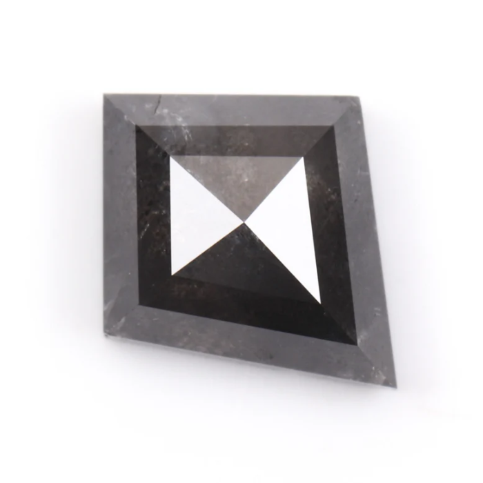 Salt And Pepper Kite Cut Natural Earth Mined Diamond