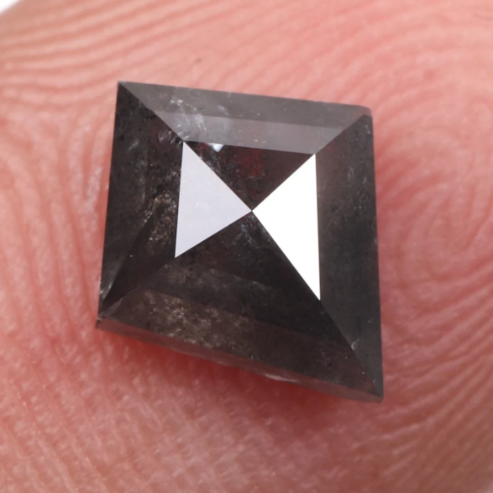 Salt And Pepper Kite Cut Natural Earth Mined Diamond
