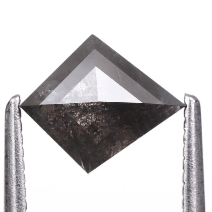 Salt And Pepper Kite Cut Natural Earth Mined Diamond
