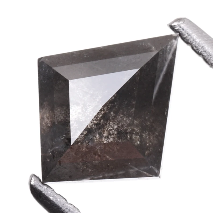 Salt And Pepper Kite Cut Natural Earth Mined Diamond