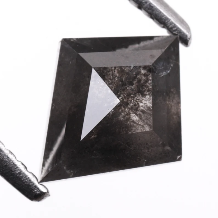 Salt And Pepper Kite Cut Natural Earth Mined Diamond