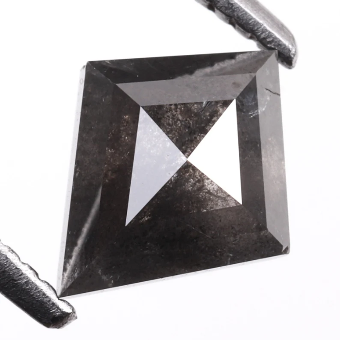 Salt And Pepper Kite Cut Natural Earth Mined Diamond