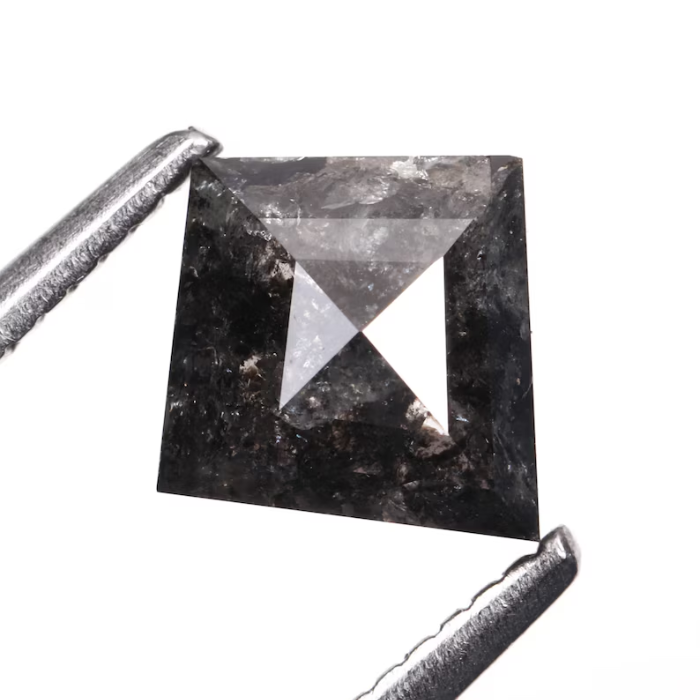 Salt And Pepper Kite Cut Natural Loose Diamond