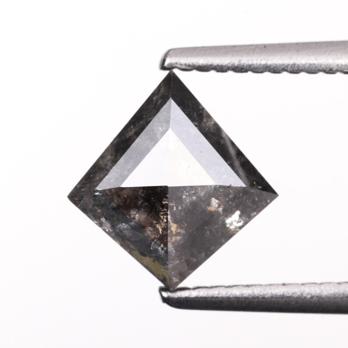 Salt And Pepper Kite Cut Natural Loose Diamond