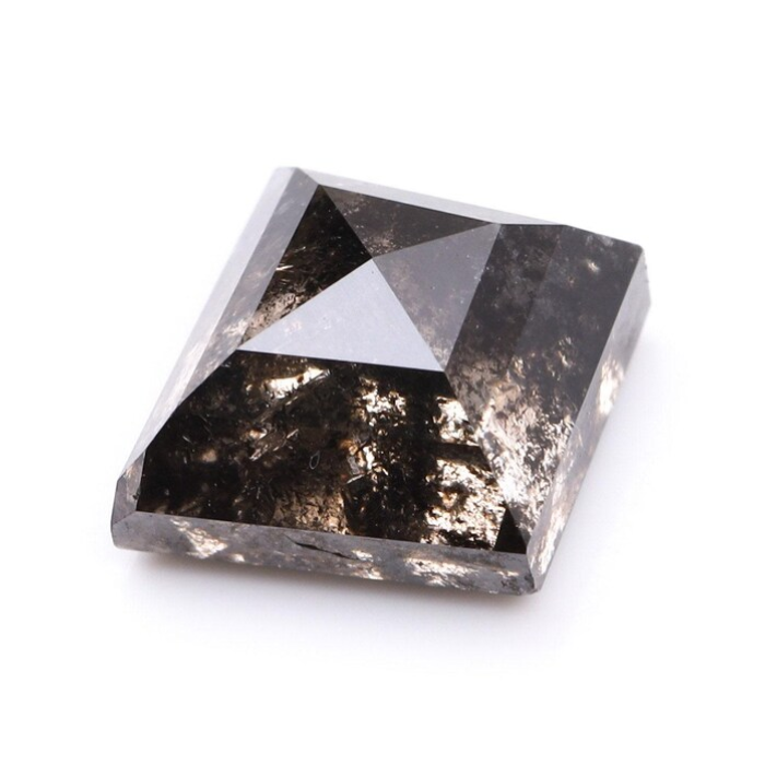Salt And Pepper Kite Cut Natural Loose Diamond