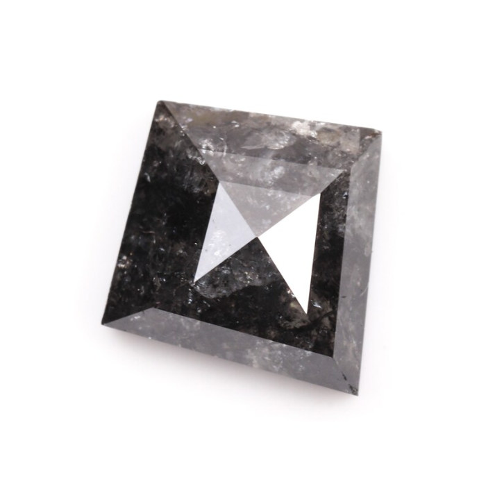 Salt And Pepper Kite Cut Natural Loose Diamond