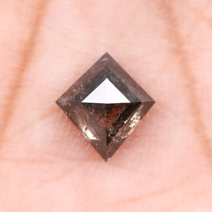 Salt And Pepper Kite Cut Natural Loose Diamond