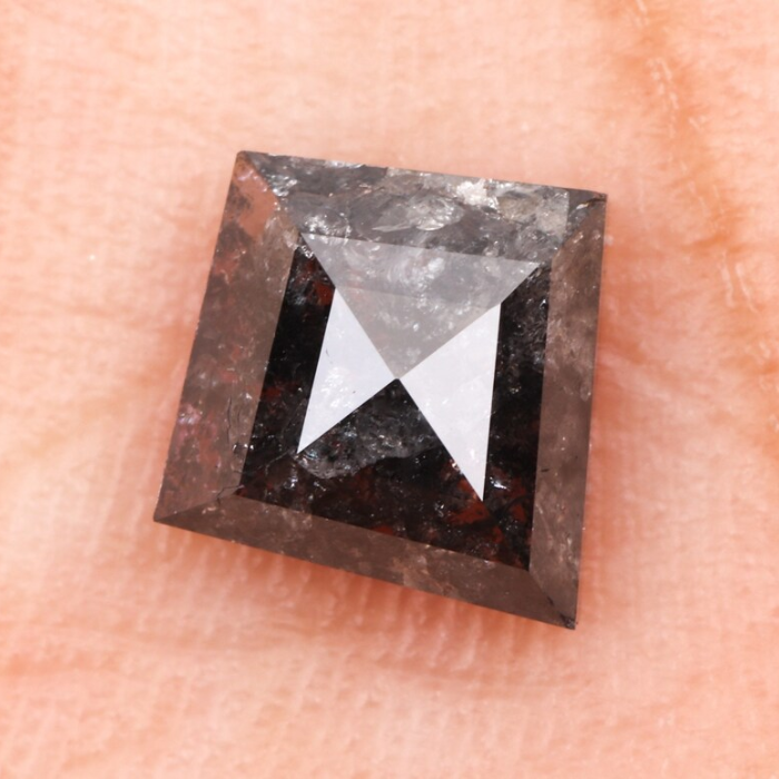 Salt And Pepper Kite Cut Natural Loose Diamond