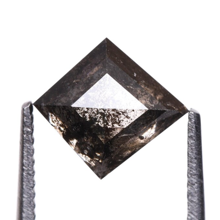 Salt And Pepper Kite Cut Natural Loose Diamond