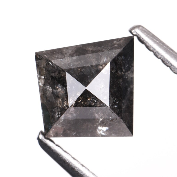 Salt And Pepper Kite Cut Natural Loose Diamond
