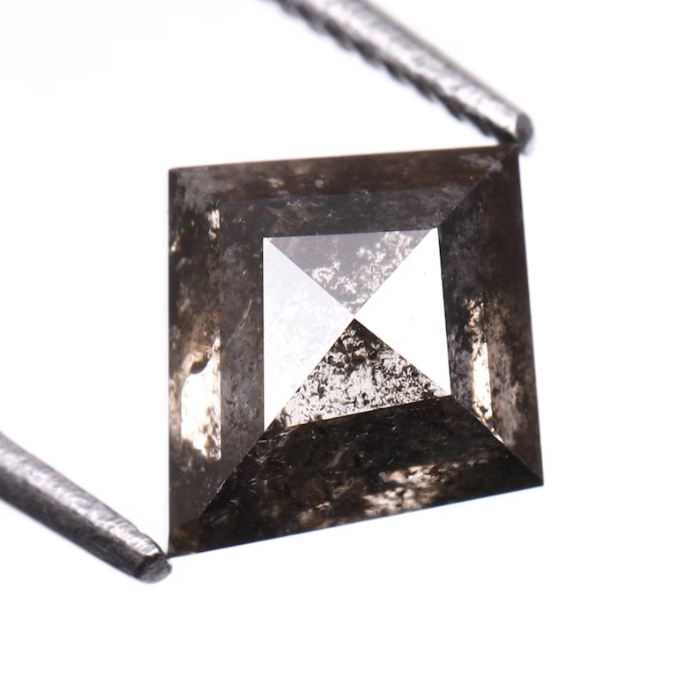 Salt And Pepper Kite Cut Natural Loose Diamond
