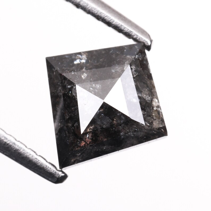 Salt And Pepper Kite Cut Natural Loose Diamond