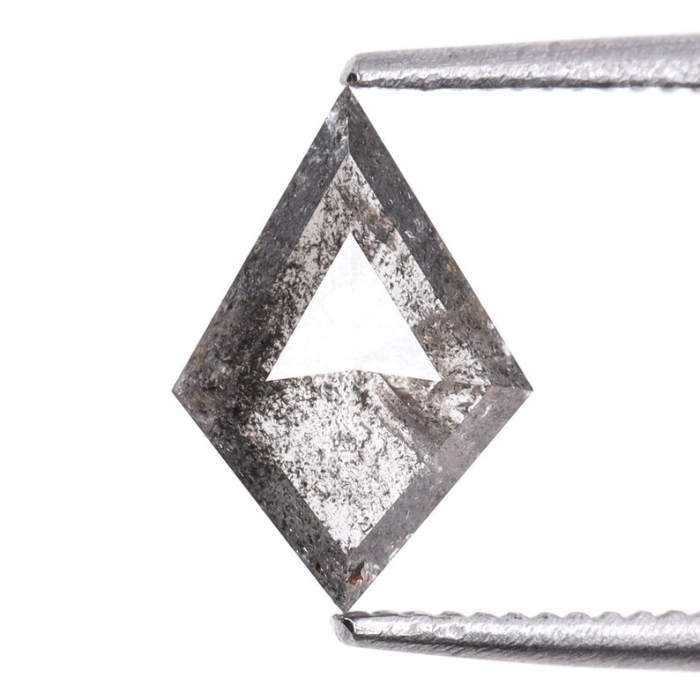 Salt And Pepper Kite Cut Natural Rose Cut Diamond