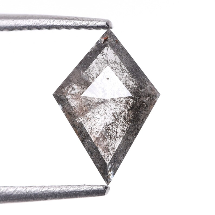 Salt And Pepper Kite Cut Natural Rose Cut Diamond