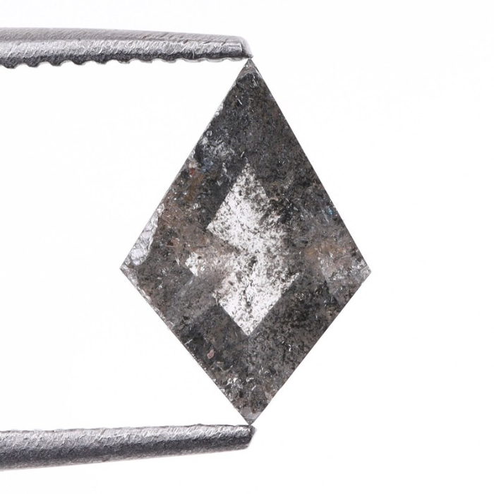 Salt And Pepper Kite Cut Natural Rose Cut Diamond