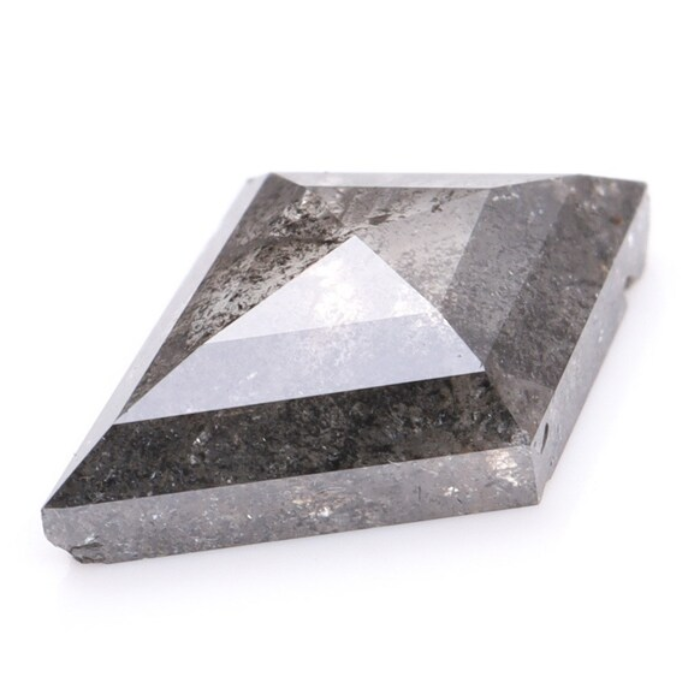 Salt And Pepper Kite Cut Natural Rose Cut Diamond