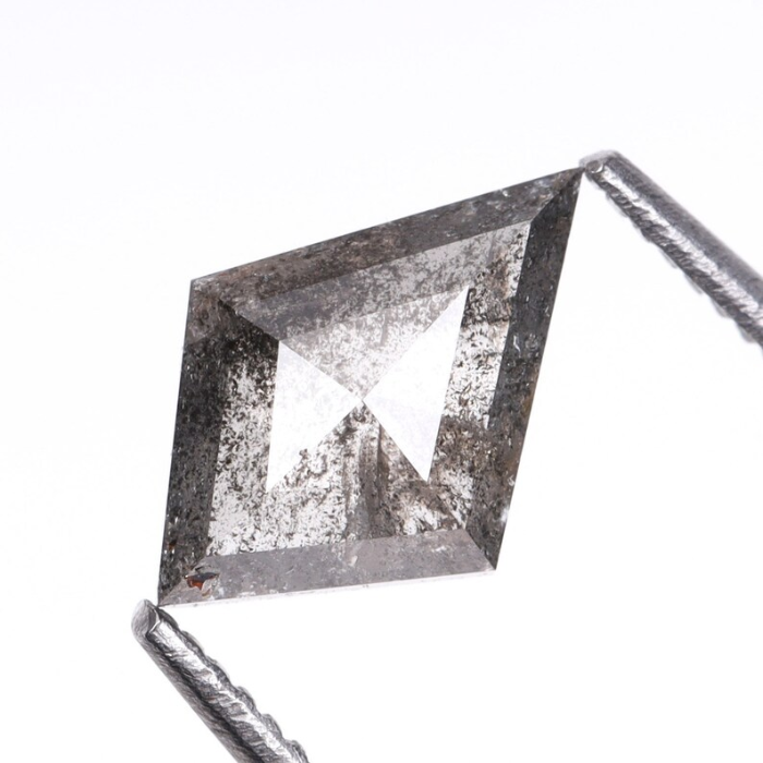 Salt And Pepper Kite Cut Natural Rose Cut Diamond