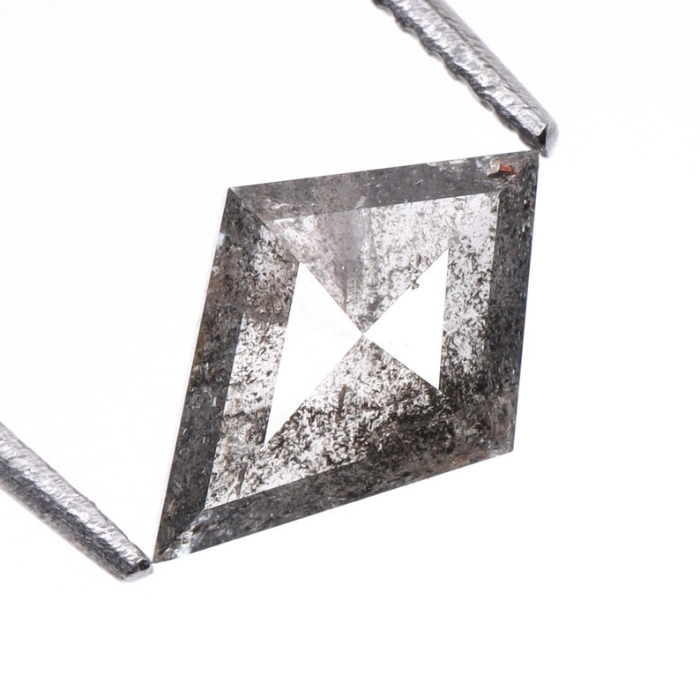 Salt And Pepper Kite Cut Natural Rose Cut Diamond