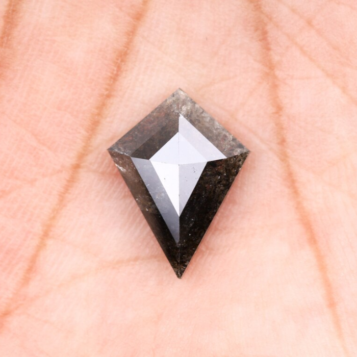 Salt And Pepper Kite cut Natural Loose Earth Mined Diamond