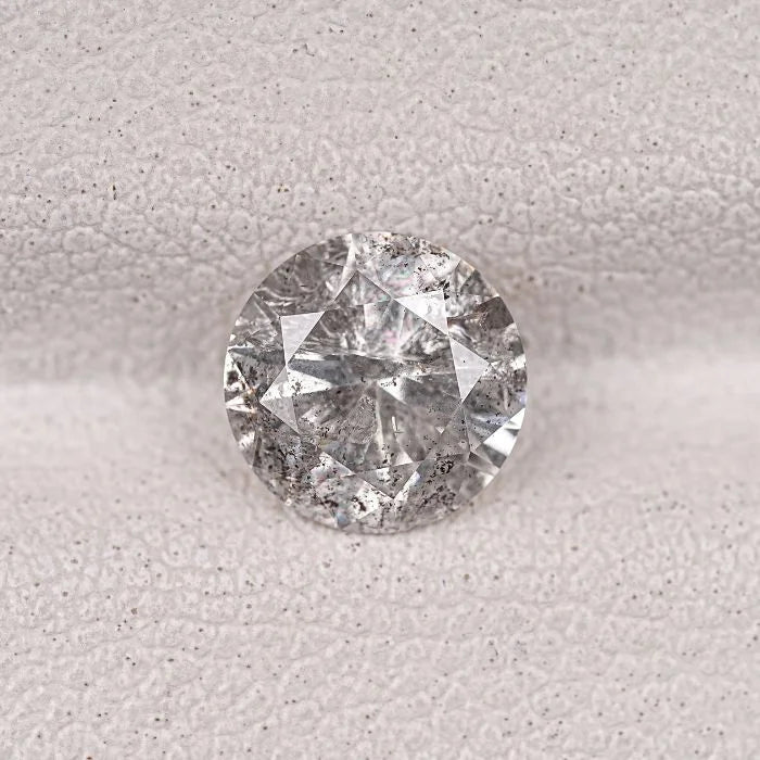 Salt And Pepper Round Brilliant Cut Loose Diamond