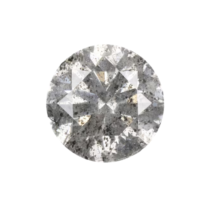 Salt And Pepper Loose Natural Round Brilliant Cut Diamond