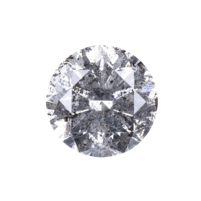 Salt And Pepper Round Brilliant Cut Diamond