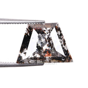 0.77 CT, 7.4 X 5.8 MM | Salt And Pepper Tapered Baguette Cut Diamond