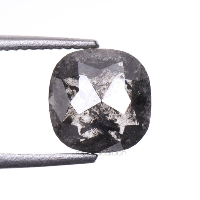 0.81 CT, 6.0 X 6.0 MM | Salt And Pepper Cushion Cut Diamond