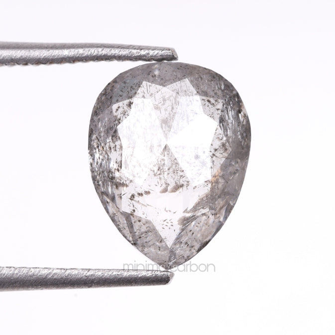 1.38 CT, 8.3 X 6.5 MM | Salt And Pepper Pear Cut Diamond