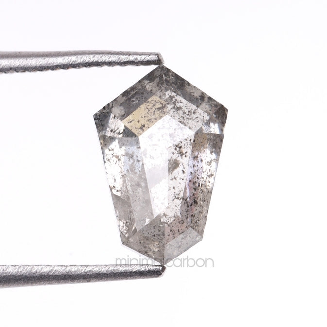 1.45 CT, 8.6 X 5.8 MM | Salt And Pepper Shield Cut Diamond