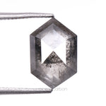 Load image into Gallery viewer, 1.84 CT, 9.4 X 6.2 MM | Salt And Pepper Hexagon Cut Diamond
