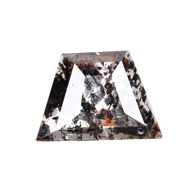 0.77 CT, 7.4 X 5.8 MM | Salt And Pepper Tapered Baguette Cut Diamond