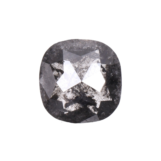 0.81 CT, 6.0 X 6.0 MM | Salt And Pepper Cushion Cut Diamond